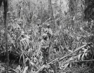 The Right To Fight Prints: African American soldiers on patrol in Japanese territory on the Numa-Numa Trail