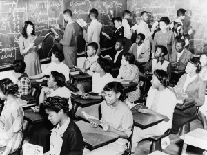 Blackboard Prints: African American students in a segregated French class at Dunbar High School