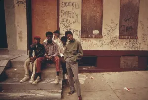 Unsmiling Prints: African American teenage street gang members in North Philadelphia. Ca. 1975