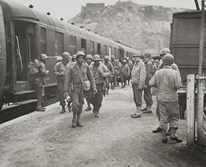 Cherbourg Prints: African American troops arriving in Cherbourg