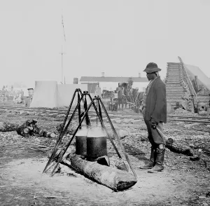 Cooks Prints: African American Union army cook at work at City Point