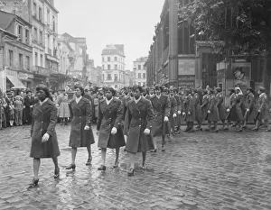 Wacs Prints: African American WACs, at a ceremony in honor of Joan of Arc in Paris