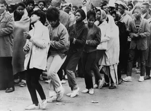 April Prints: African American women dance at a civil rights demonstration