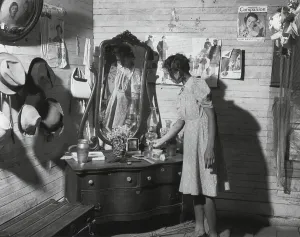 Fats Prints: African American women at her dressing table in Putman