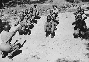 Nurses Prints: African American Women's Army Corps nurses in an early-morning workout