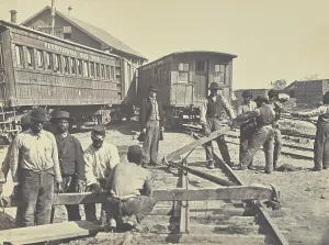 Herman Prints: African American workers operate one of Herman Haupts inventions