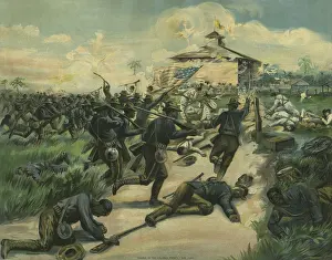 African Americans Prints: African Americans of the 9th and 10th Cavalry Regiments during the Battle of San Juan Hill