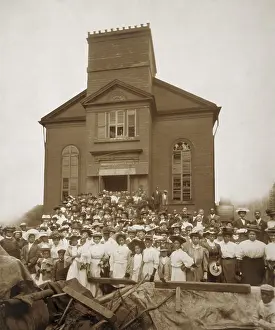 Baptist Prints: African-Americans in front of Abyssinian Baptist Church at Waverly Place