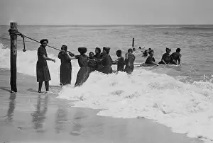 Bathing Suits Prints: African Americans enjoying the beach at Asbury Park