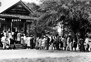 Voting Prints: African Americans line up to vote at store in Alabama election