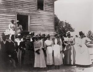 Well Dressed Prints: African Americans posed outside of church in Georgia