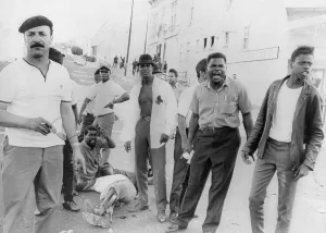 Disorder Prints: African Americans shout obscenities at police who fired upon them