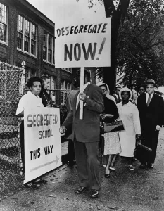 Public Schools Prints: Africans American protest school segregation