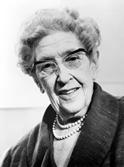 White Hair Prints: Agatha Christie (1890-1976) British mystery writer in 1975