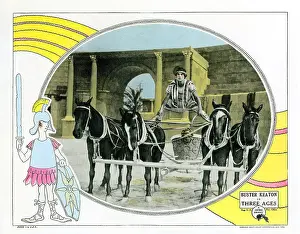 1923 Movies Prints: THE THREE AGES, lobbycard, Buster Keaton, 1923