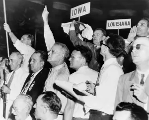 Excitement Prints: The agitated Alabama delegation at the 1948 Democratic National Convention
