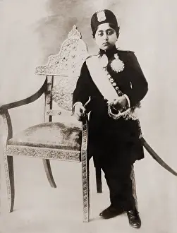 Iranian Prints: Ahmad Shah Qajar (1897-1929), as the teenage Shah of an Iran in 1913