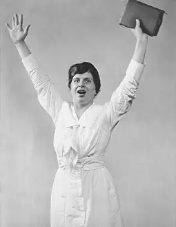 Aimee Semple McPherson, ca. 1920, was a Canadian-American, celebrity evangelist