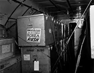 Medical Care Prints: Air shipments of whole blood from American Red Cross for Korean War casualties