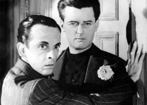 Flower In Lapel Prints: ONE OF OUR AIRCRAFT IS MISSING, from left: Robert Helpmann, Hugh Williams, 1942