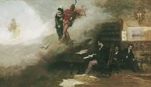 Johann Wolfgang Von 1749 1832 Prints: AISA/Everett Collection FORTUNY, Mariano (1838-1874). Recalling the Faust Fantasy. 1866
