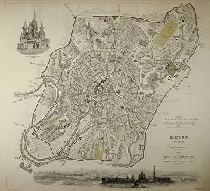 Moskva Prints: AISA/Everett Collection Map of Moscow (1836)