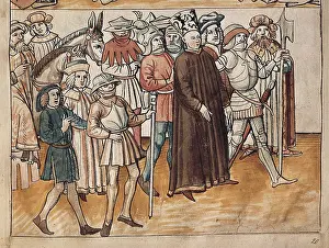 Miniatures Prints: AISA/Everett Collection RICHENTAL, Ulrich von (1365-1438); Hus, Jan (1369-1415)