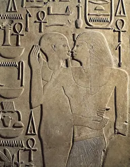 Karnak Prints: AISA/Everett Collection Sesostris I being Embraced by the God Ptah