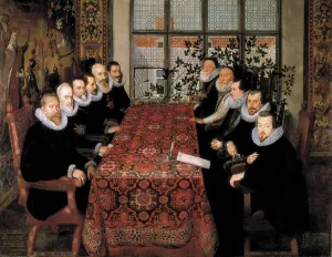 AISA/Everett Collection The Somerset House Conference. 1604. Signed by Juan Pantoxa but this is probably an anonymous Flemish work