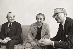AISA/Everett Collection TEKOAH, Yosef (1925); HAMBRO, Edvard (1911-1977); MEIR, Golda (1898-1978)