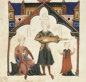 Pleasure Prints: Ajuda Songbook. c. 1867. Three musicians