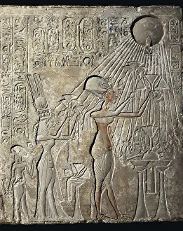 Ertical Prints: Akhenaten and his Family to the Aten