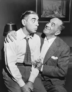 Grinning Prints: Al Jolson right sings to Eddie Cantor in a 1941 rehearsal