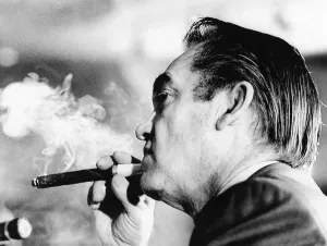 Profiles Prints: Alabama Gov. George Wallace puffs on a cigar