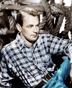 Plaid Shirt Prints: Alan Ladd, ca. 1943