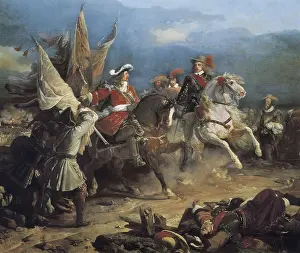Louis Joseph Prints: ALAUX, Jean (1786-1864). Battle of Villaviciosa