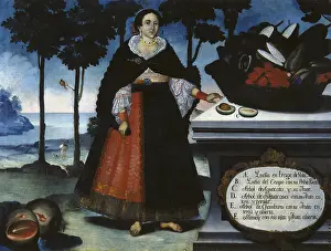 ALBAN, Vicente (18th c.). Indian Woman in Fine Costume. 1783. Casta paintings. Quito School. Colonial baroque. Oil on canvas. SPAIN. Madrid. America's Museum