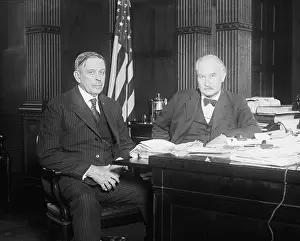 Tea Pot Dome Prints: Albert B. Fall (1861-1944), Secretary of the Interior in the Harding Administration with his successor
