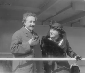Married Couple Prints: Albert Einstein (1879-1955), with his second wife