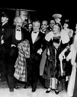 Fur Collar Prints: Albert Einstein (front left), Charles Chaplin (center)