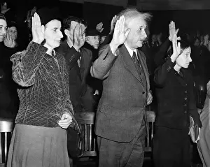 Exile Prints: Albert Einstein taking his oath of citizenship