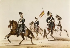 Police Officer Prints: Album of the Spanish Cavalry (1861)