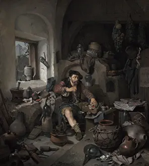 1660s Prints: The Alchemist, by Cornelis Bega