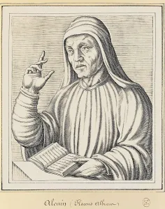 ALCUIN, Albinus Flaccus (735-804). Engraving. AISA/Everett Collection**US SALES ONLY**