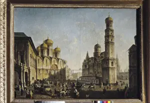 ALEKSEEV, Fedor (1753-1824). Kremlin Cathedral Square. beg. 19th c. Oil on canvas. RUSSIA. Moscow. Tretyakov Gallery. AISA/Everett Collection**US SALES ONLY**