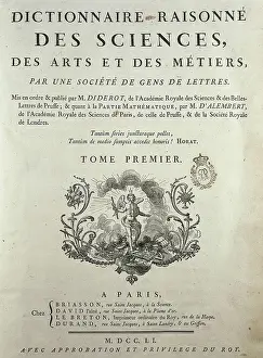 Philosophy Prints: ALEMBERT, Jean Le Rond D (1717-1783); DIDEROT