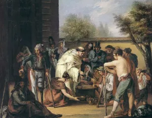 ALENZA y NIETO, Leonardo (1807-1845). Soup distribution. 1st half 19th c. Romanticism. Oil on canvas. SPAIN. Madrid. Lzaro Galdiano Foundation