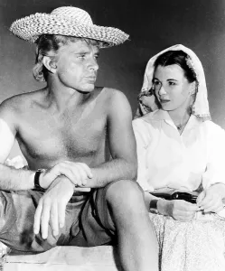 Sun Hat Prints: ALEXANDER THE GREAT, from left, Richard Burton, Claire Bloom, on-set, 1956