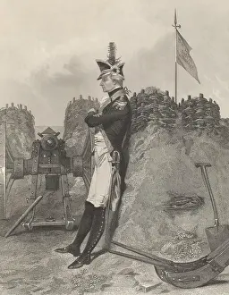 Flag Prints: Alexander Hamilton in the uniform of an officer of the New York Artillery