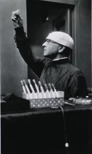 Alexis Prints: Alexis Carrel (1873-1944), French surgeon in laboratory